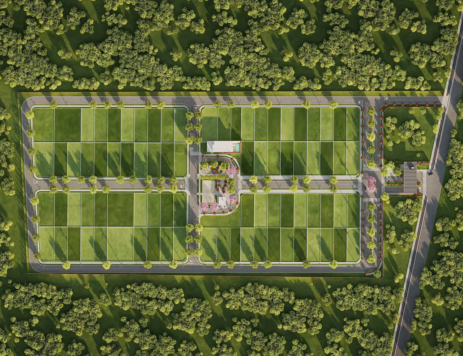 Praça central Calliandra